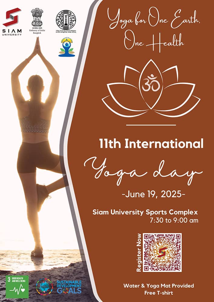 International Yoga Day 2025 @ Siam University Poster